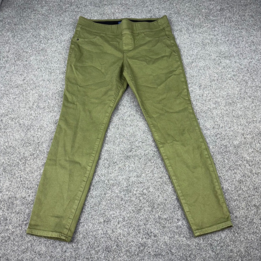 Old Navy Rockstar Jeggings Womens 12 Petite Green Mid Rise Pull On Stretch Pants